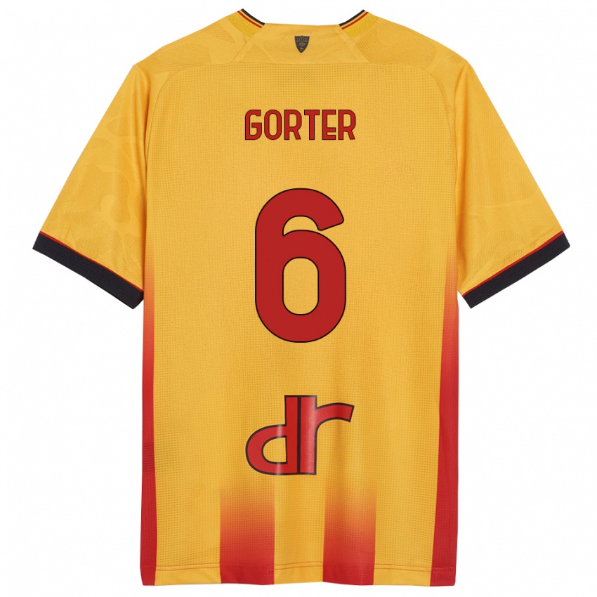 גברים Olaf Gorter #6 צהוב כתום ג'רזי ביתית 2025/26 חולצה קצרה