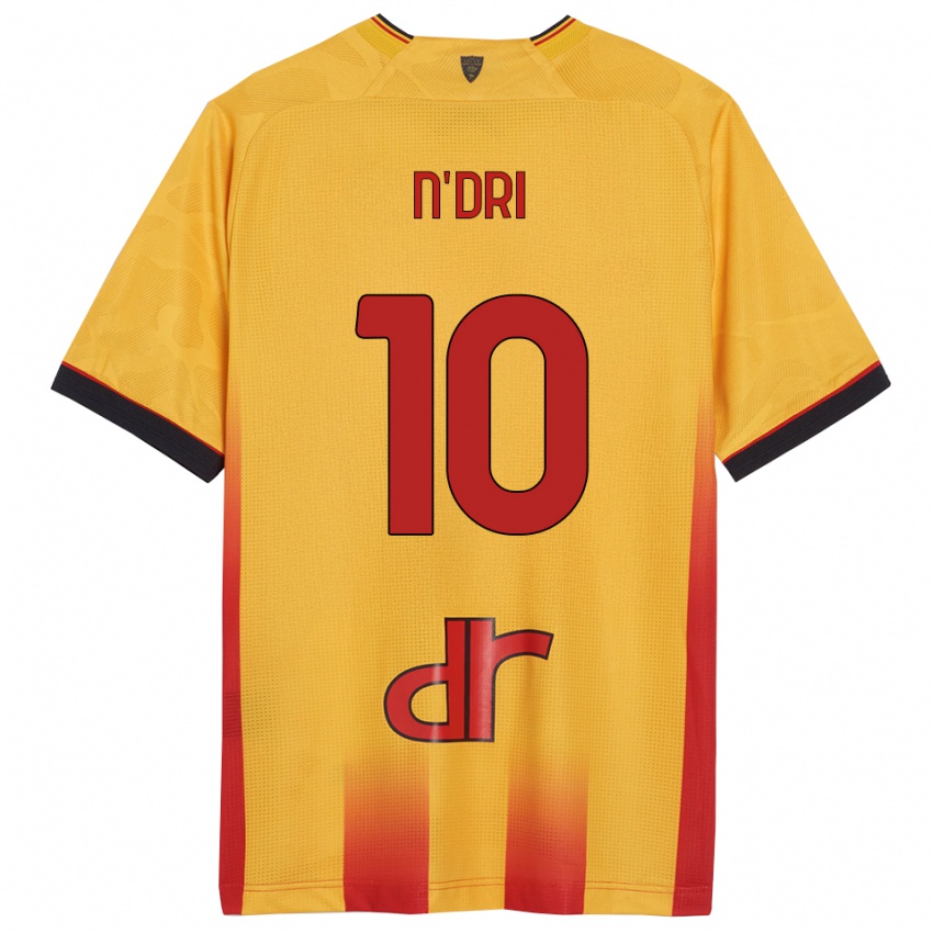 גברים Konan N’dri #10 צהוב כתום ג'רזי ביתית 2025/26 חולצה קצרה