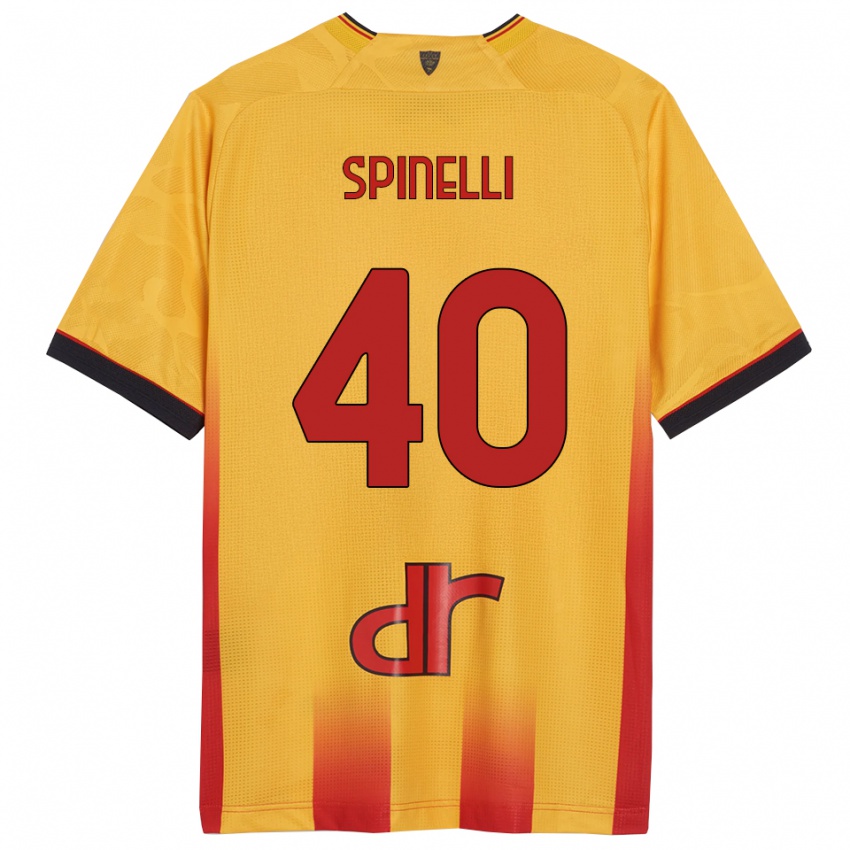 גברים Nicolò Spinelli #40 צהוב כתום ג'רזי ביתית 2025/26 חולצה קצרה