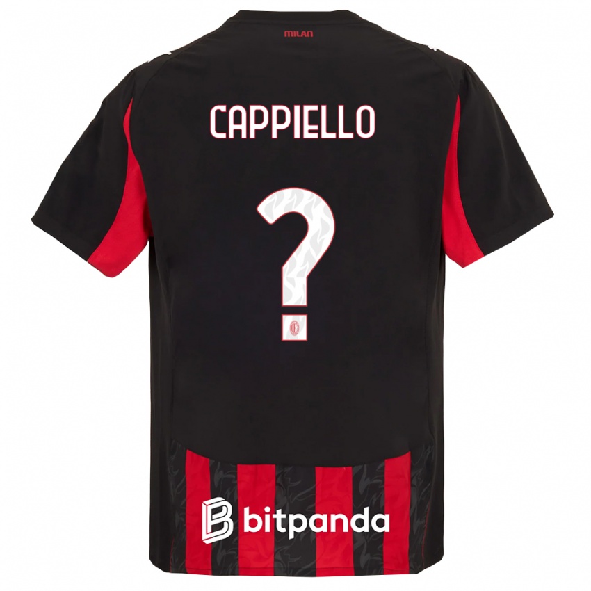 גברים פלביו קאפילו #0 אדום שחור ג'רזי ביתית 2025/26 חולצה קצרה