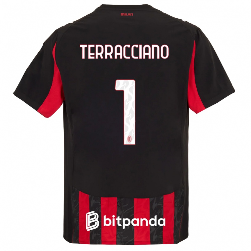 גברים פייטרו טרצ'אנו #1 אדום שחור ג'רזי ביתית 2025/26 חולצה קצרה
