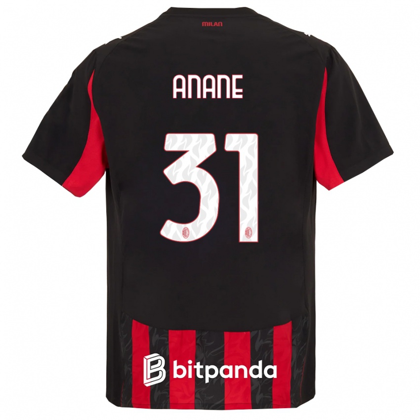 גברים עמנואל ענן #31 אדום שחור ג'רזי ביתית 2025/26 חולצה קצרה