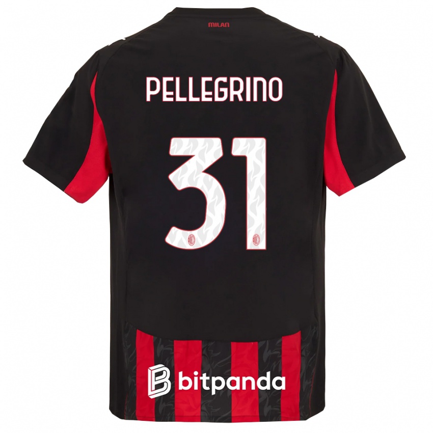 גברים מרקו פלגרינו #31 אדום שחור ג'רזי ביתית 2025/26 חולצה קצרה