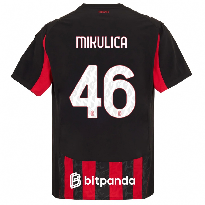 גברים Petra Mikulica #46 אדום שחור ג'רזי ביתית 2025/26 חולצה קצרה