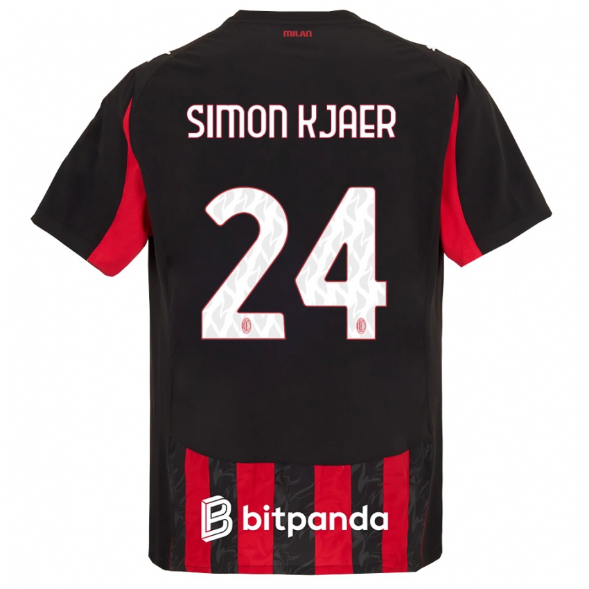 גברים סימון קר #24 אדום שחור ג'רזי ביתית 2025/26 חולצה קצרה