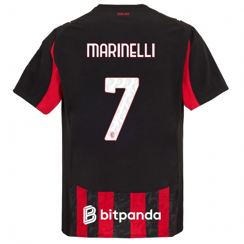 גברים גלוריה מרינלי #7 אדום שחור ג'רזי ביתית 2025/26 חולצה קצרה