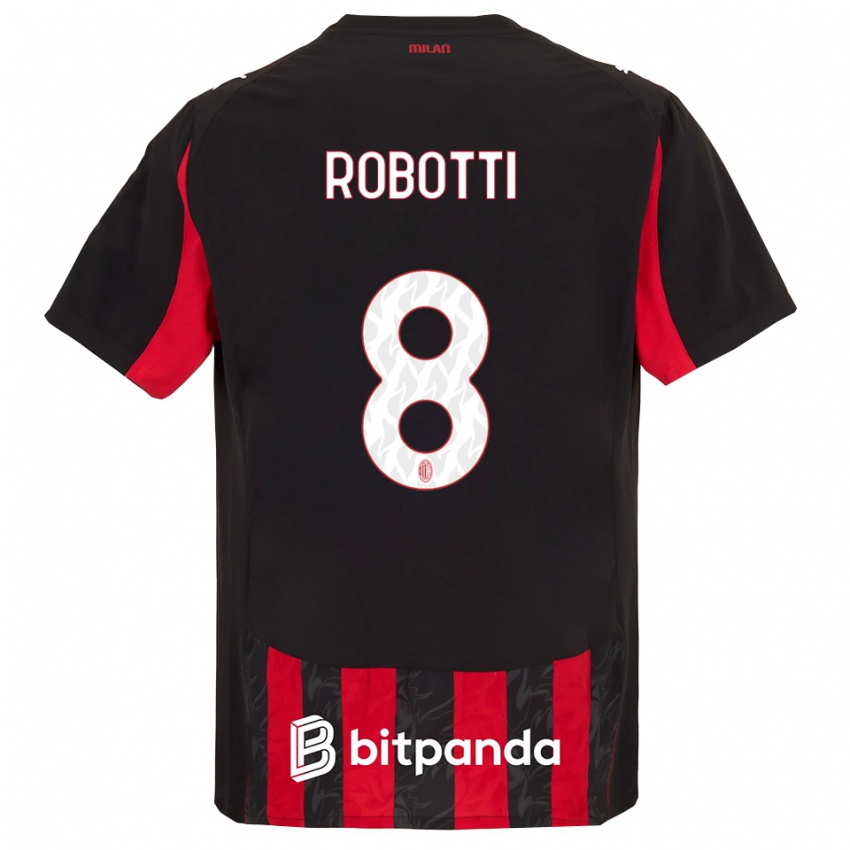 גברים ג'ובאני רובוטי #8 אדום שחור ג'רזי ביתית 2025/26 חולצה קצרה