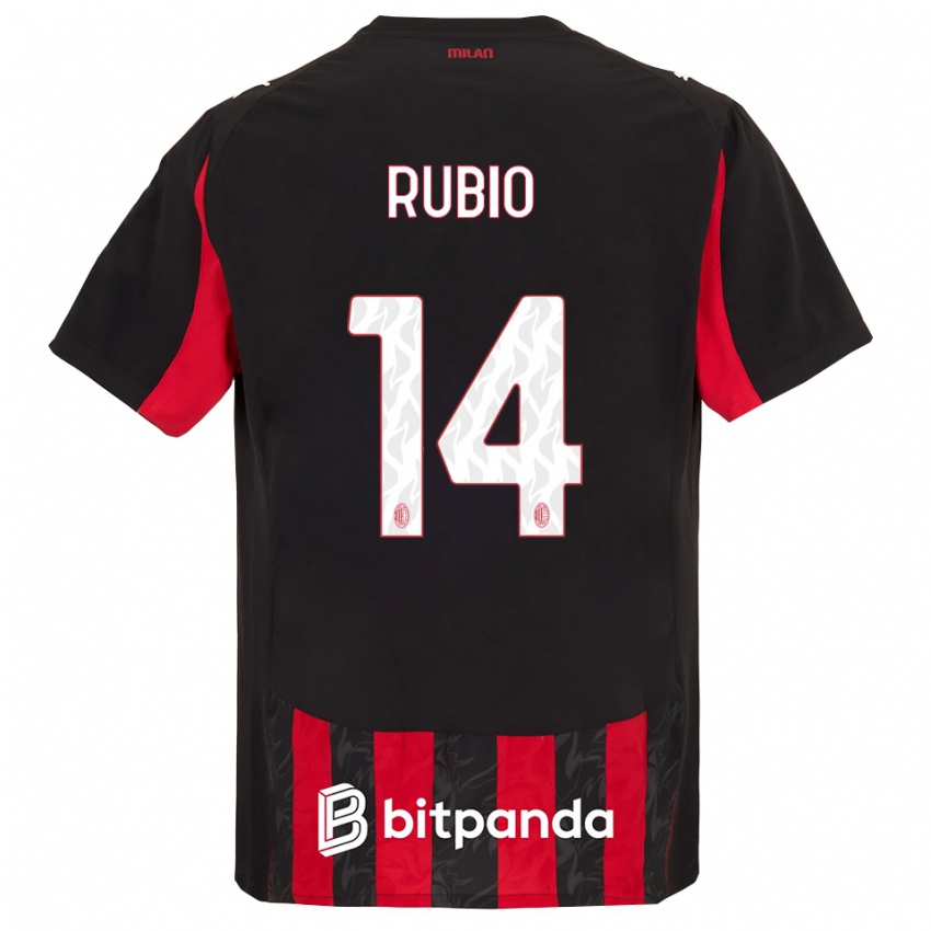 גברים סילביה רוביו #14 אדום שחור ג'רזי ביתית 2025/26 חולצה קצרה