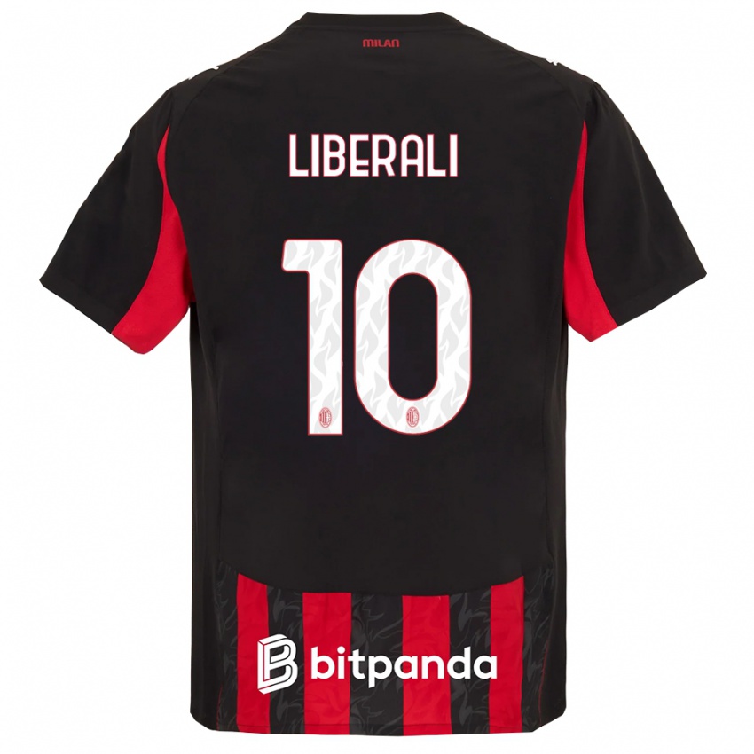 גברים מתיה ליברלי #10 אדום שחור ג'רזי ביתית 2025/26 חולצה קצרה