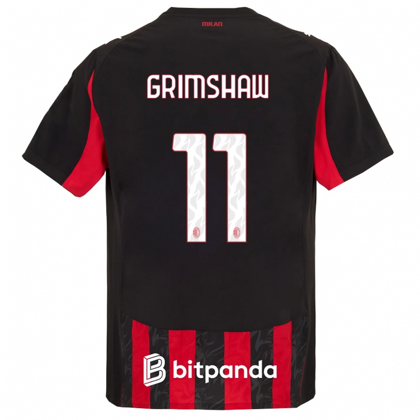 גברים כריסטי גרימשאו #11 אדום שחור ג'רזי ביתית 2025/26 חולצה קצרה