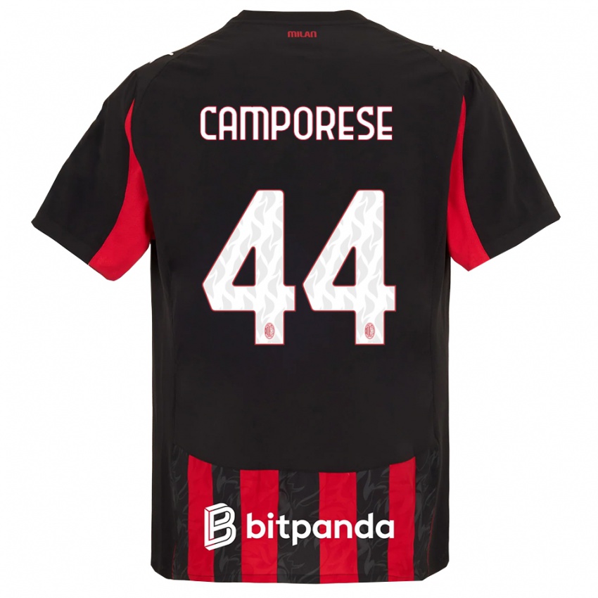 גברים מיקלה קמפורזה #44 אדום שחור ג'רזי ביתית 2025/26 חולצה קצרה