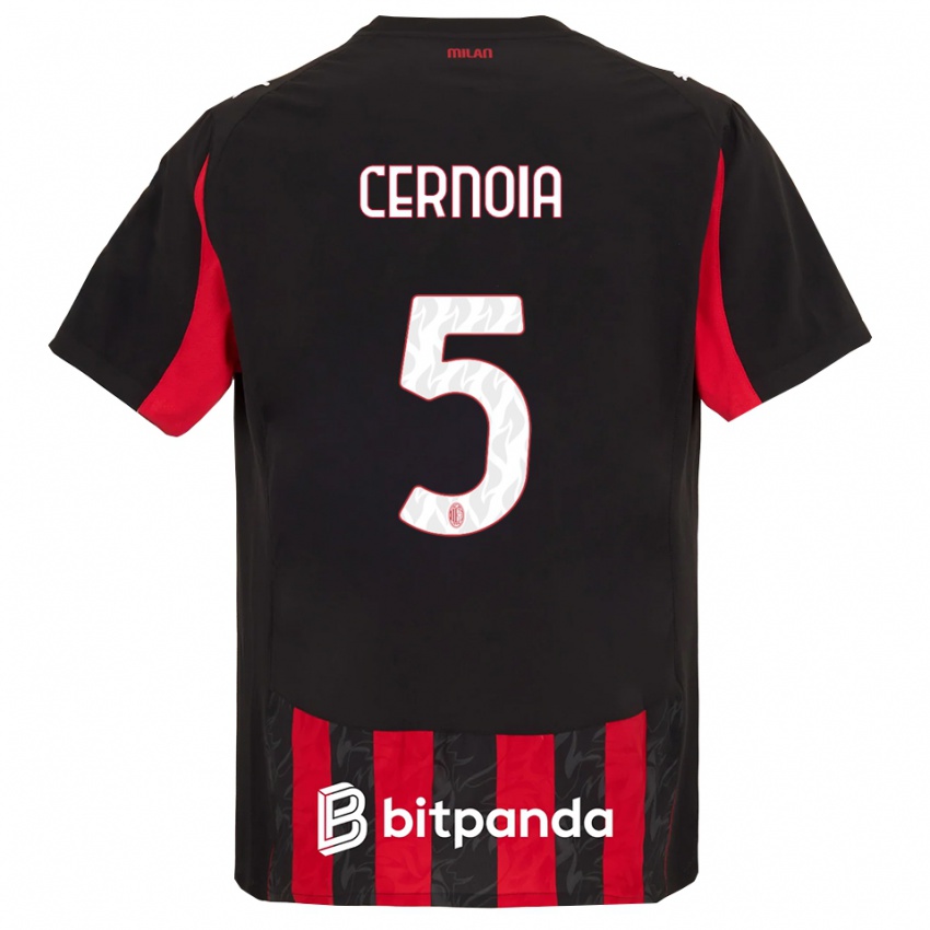גברים ולנטינה צ'רנויה #5 אדום שחור ג'רזי ביתית 2025/26 חולצה קצרה