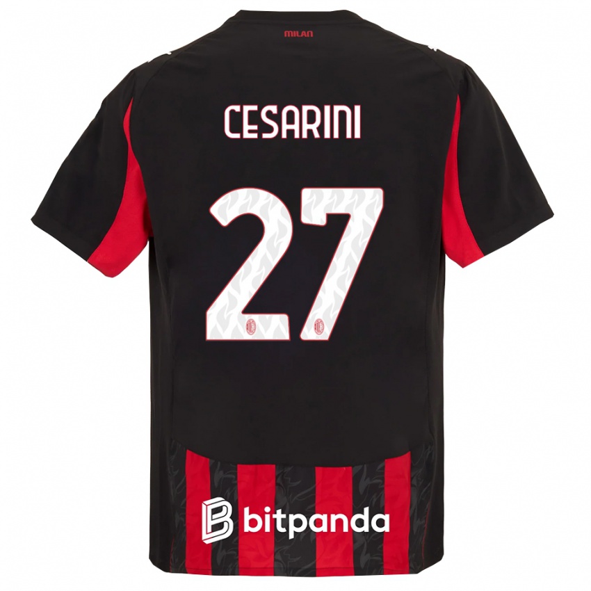 גברים ארין מריה פטריזיה צ׳זריני #27 אדום שחור ג'רזי ביתית 2025/26 חולצה קצרה