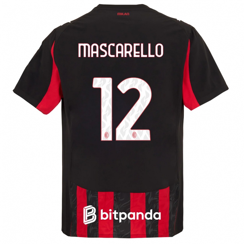 גברים מרתה מסקרלו #12 אדום שחור ג'רזי ביתית 2025/26 חולצה קצרה