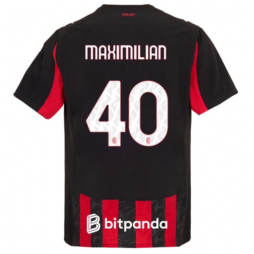 גברים מקסימיליאן איברהימוביץ' #40 אדום שחור ג'רזי ביתית 2025/26 חולצה קצרה