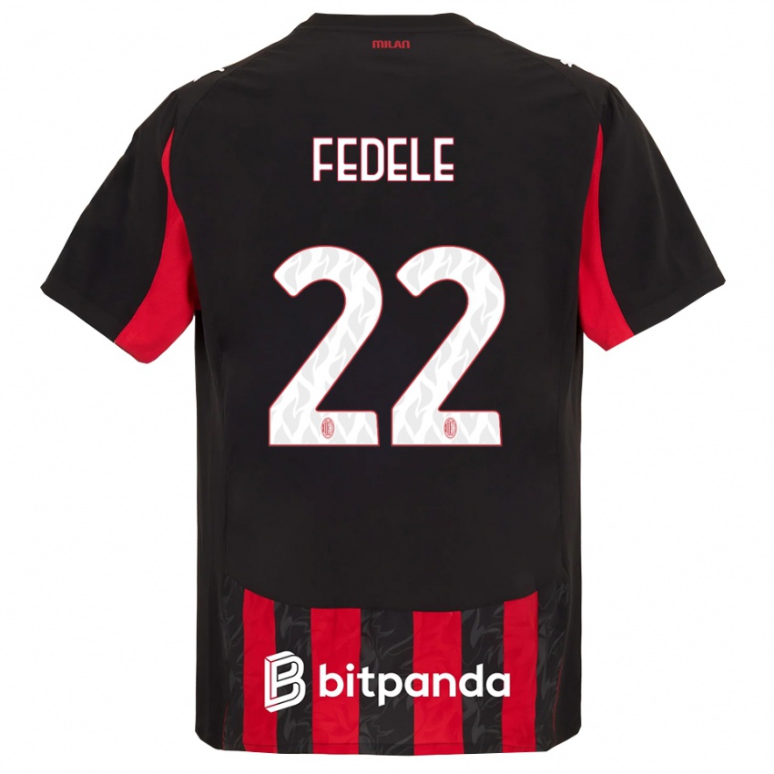 גברים נעמי פדל #22 אדום שחור ג'רזי ביתית 2025/26 חולצה קצרה