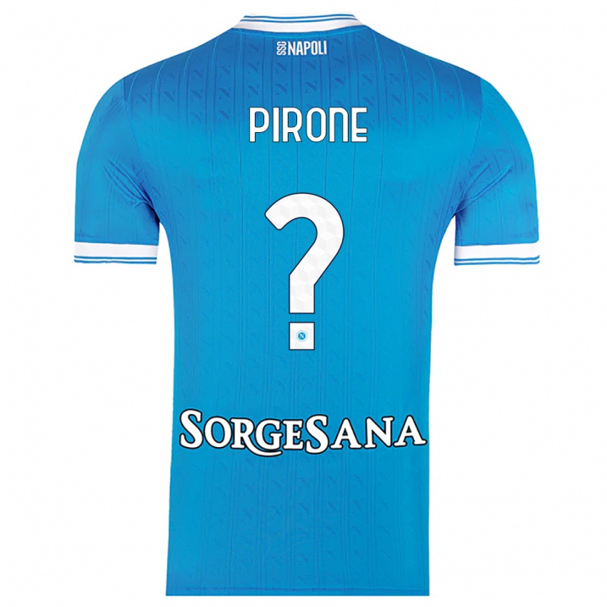 גברים פרנצ'סקו פירון #0 תכלת לבן ג'רזי ביתית 2025/26 חולצה קצרה