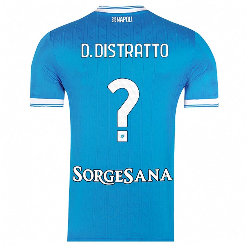 גברים Donato Distratto #0 תכלת לבן ג'רזי ביתית 2025/26 חולצה קצרה