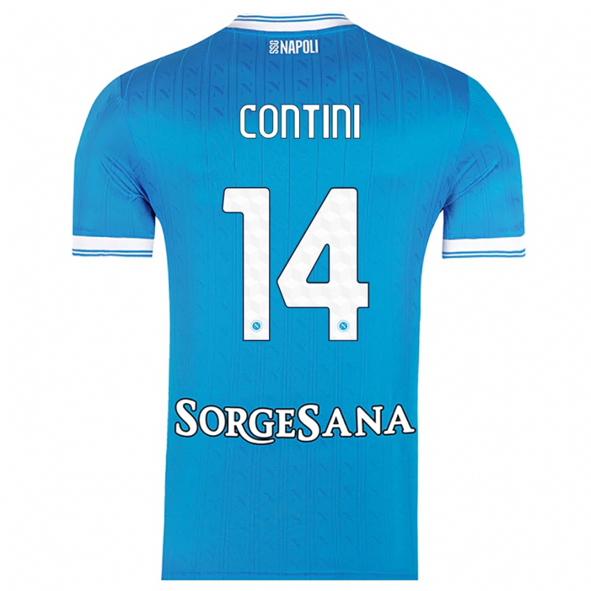 גברים ניקיטה קונטיני #14 תכלת לבן ג'רזי ביתית 2025/26 חולצה קצרה