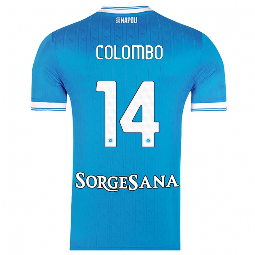 גברים סופיה קולומבו #14 תכלת לבן ג'רזי ביתית 2025/26 חולצה קצרה