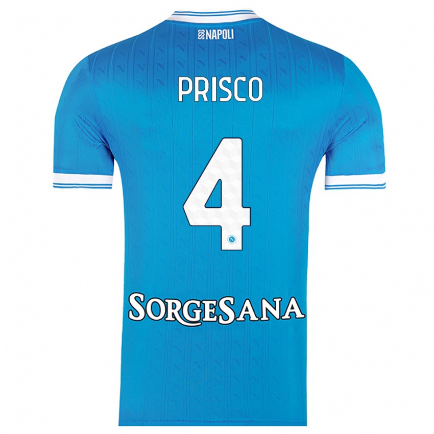 גברים Vincenzo Prisco #4 תכלת לבן ג'רזי ביתית 2025/26 חולצה קצרה
