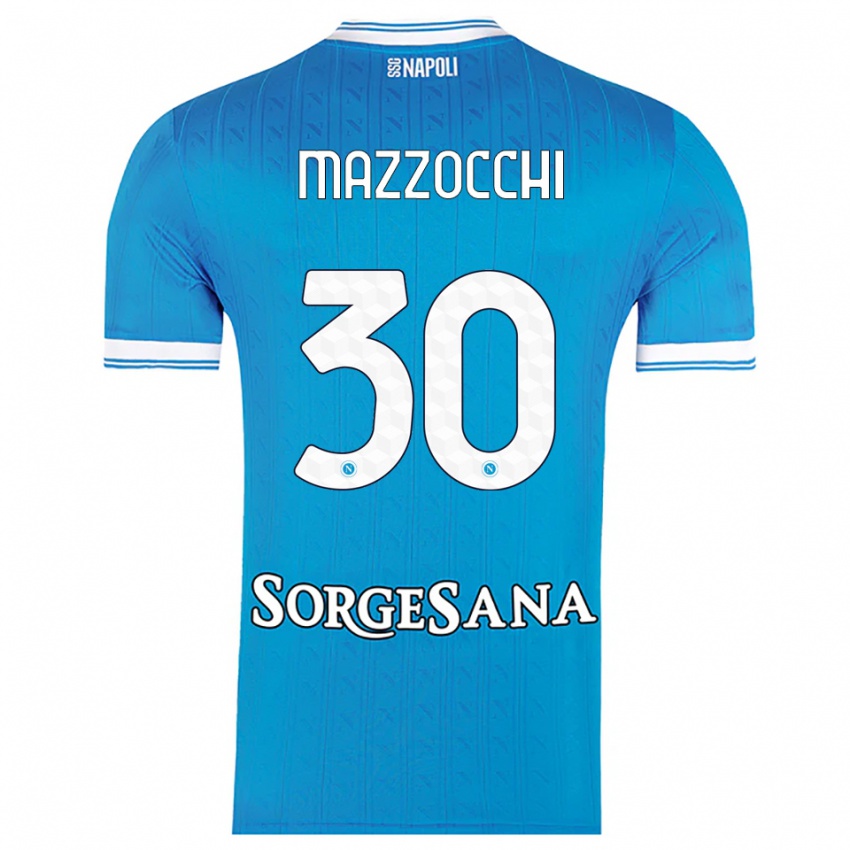 גברים פסקואלה מאצוקי #30 תכלת לבן ג'רזי ביתית 2025/26 חולצה קצרה