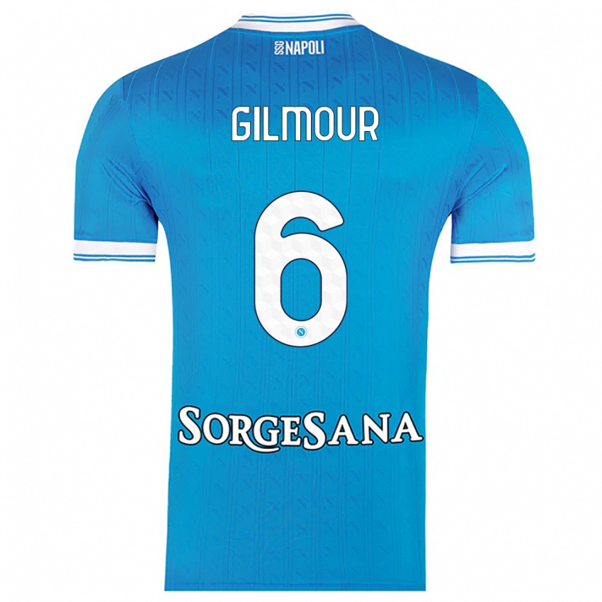 גברים בילי גילמור #6 תכלת לבן ג'רזי ביתית 2025/26 חולצה קצרה