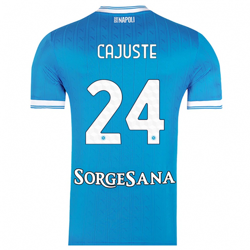 גברים יאנס ליס קאיוסטה #24 תכלת לבן ג'רזי ביתית 2025/26 חולצה קצרה