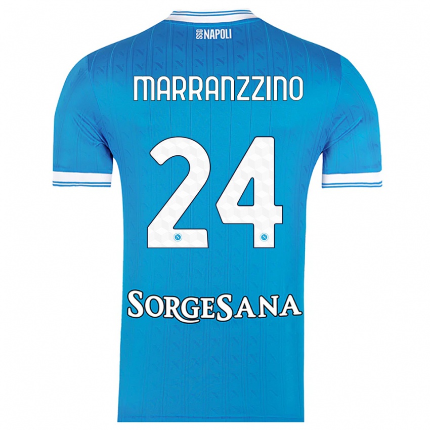 גברים פסקוואלה מרנצינו #24 תכלת לבן ג'רזי ביתית 2025/26 חולצה קצרה