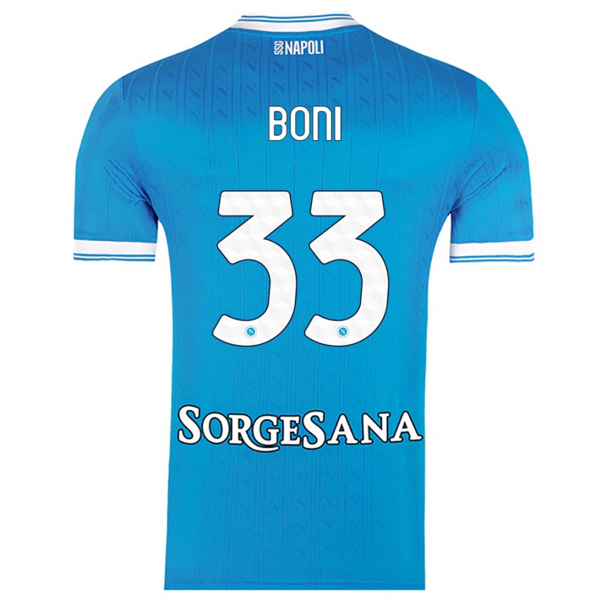 גברים לנדרי בוני #33 תכלת לבן ג'רזי ביתית 2025/26 חולצה קצרה