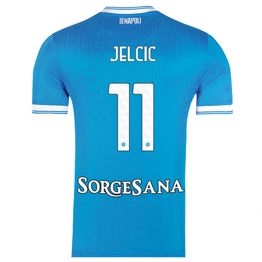 גברים מאיה ילצ׳יץ׳ #11 תכלת לבן ג'רזי ביתית 2025/26 חולצה קצרה