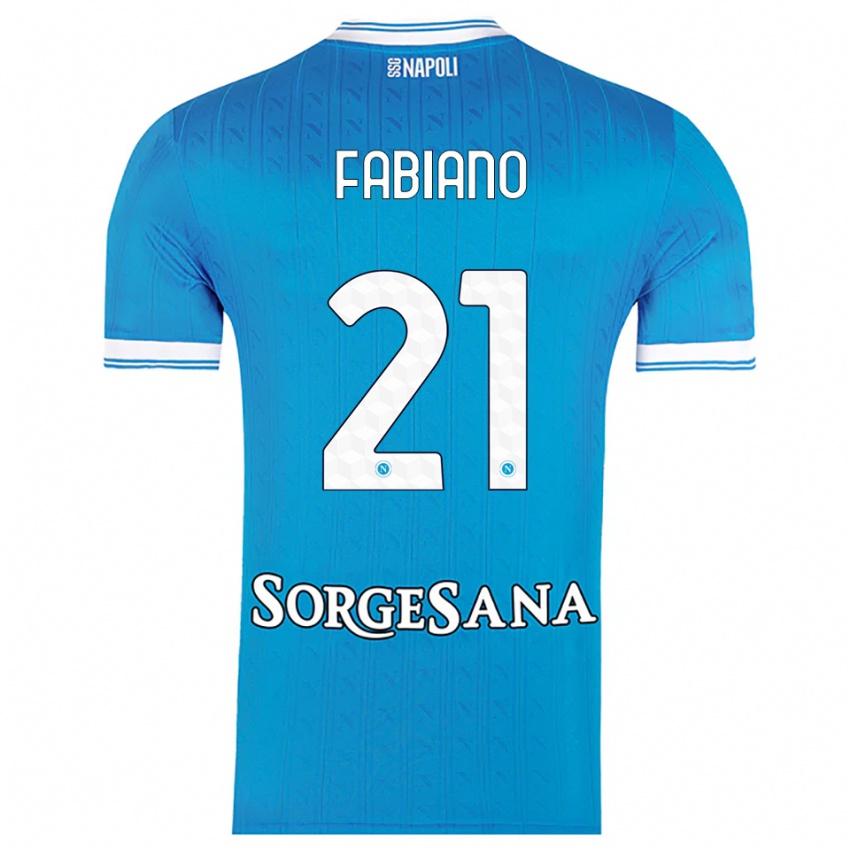 גברים פרנצ'סקה פביאנו #21 תכלת לבן ג'רזי ביתית 2025/26 חולצה קצרה