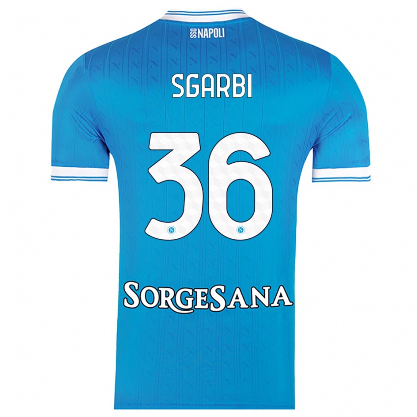 גברים לורנצו סגארבי #36 תכלת לבן ג'רזי ביתית 2025/26 חולצה קצרה