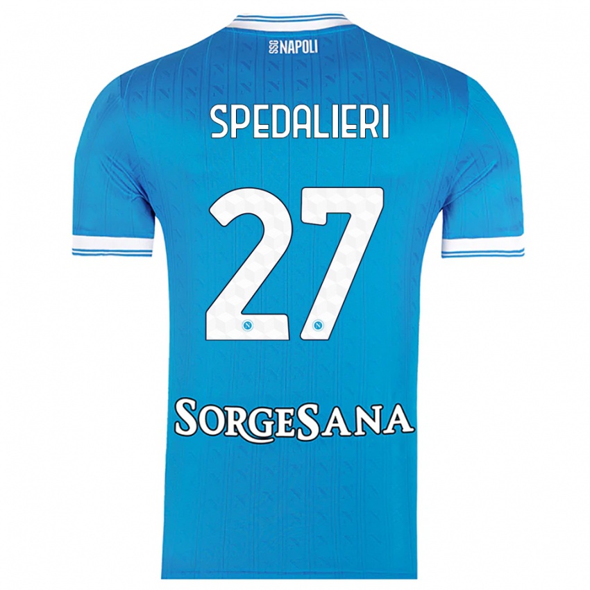 גברים ג'ונתן אנדריאה ספדליירי #27 תכלת לבן ג'רזי ביתית 2025/26 חולצה קצרה