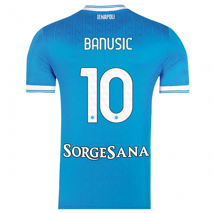 גברים Marija Banušić #10 תכלת לבן ג'רזי ביתית 2025/26 חולצה קצרה