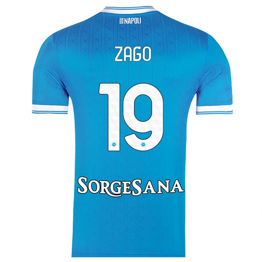 גברים Gabriele Zago #19 תכלת לבן ג'רזי ביתית 2025/26 חולצה קצרה