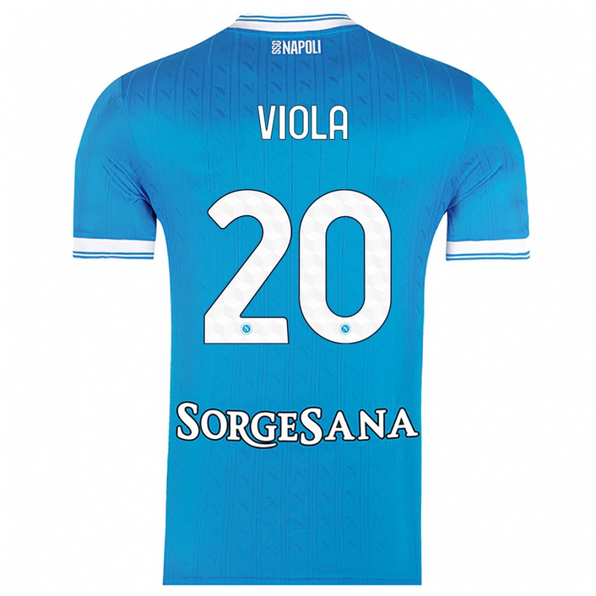 גברים Nicola Viola #20 תכלת לבן ג'רזי ביתית 2025/26 חולצה קצרה