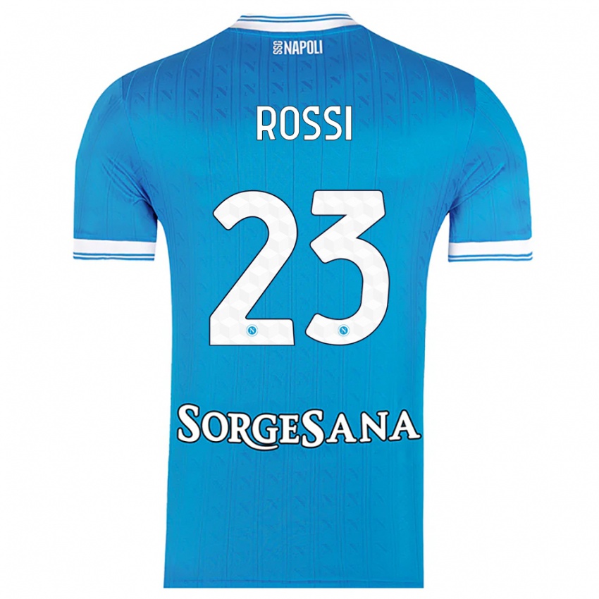 גברים לאונרדו רוסי #23 תכלת לבן ג'רזי ביתית 2025/26 חולצה קצרה