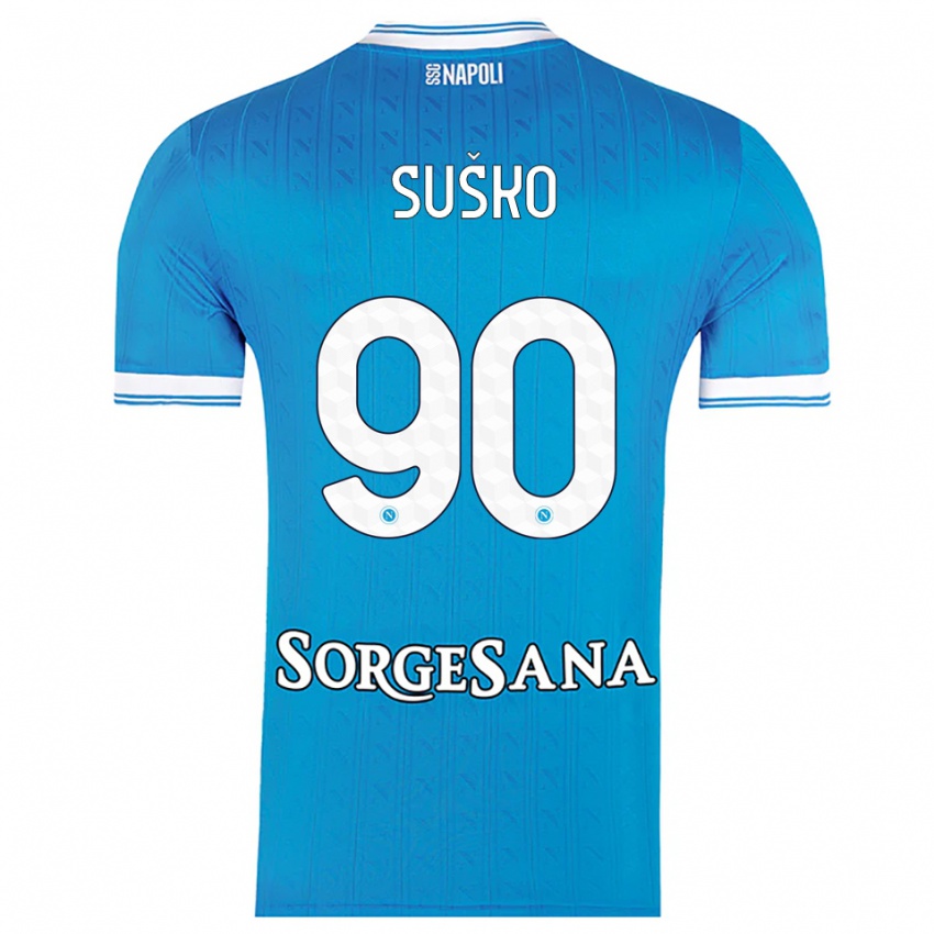 גברים דניאלס נוסגבה-סושקו #90 תכלת לבן ג'רזי ביתית 2025/26 חולצה קצרה
