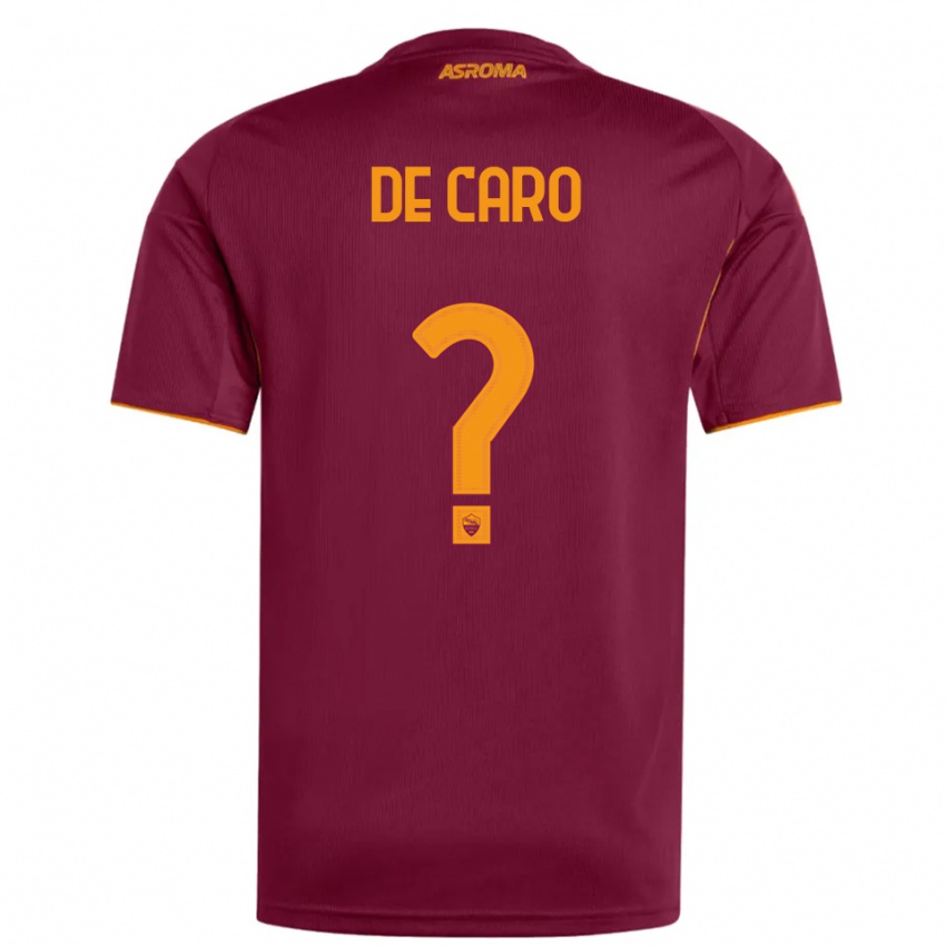 גברים Lorenzo De Caro #0 בורגונדי כתום ג'רזי ביתית 2025/26 חולצה קצרה