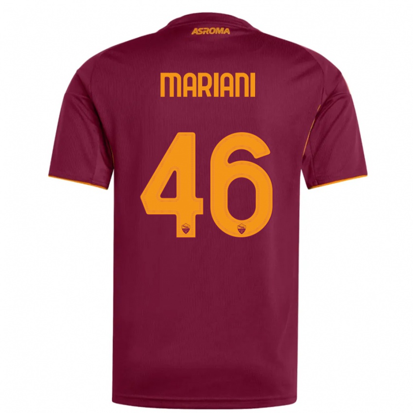 גברים Christian Mariani #46 בורגונדי כתום ג'רזי ביתית 2025/26 חולצה קצרה