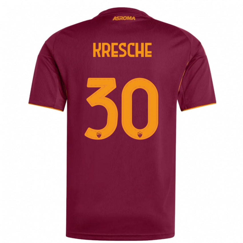 גברים Isabella Kresche #30 בורגונדי כתום ג'רזי ביתית 2025/26 חולצה קצרה