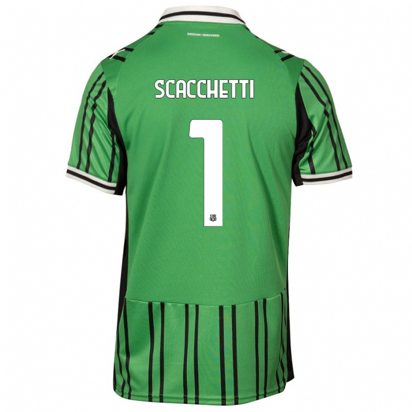 גברים Alessandro Scacchetti #1 ירוק שחור ג'רזי ביתית 2025/26 חולצה קצרה