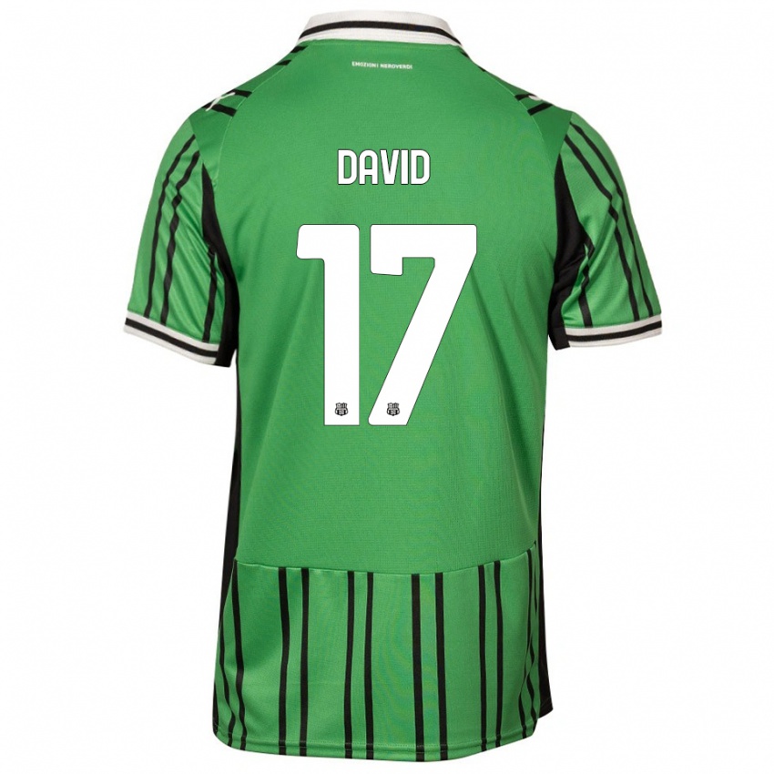 גברים Mario David #17 ירוק שחור ג'רזי ביתית 2025/26 חולצה קצרה