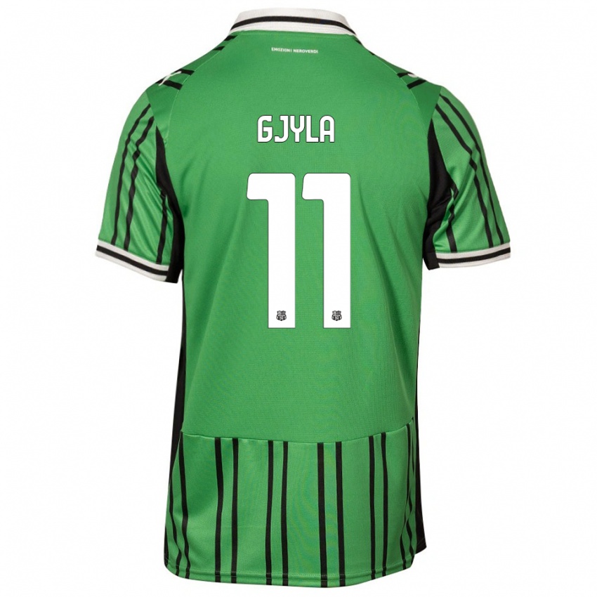 גברים Briajan Gjyla #11 ירוק שחור ג'רזי ביתית 2025/26 חולצה קצרה