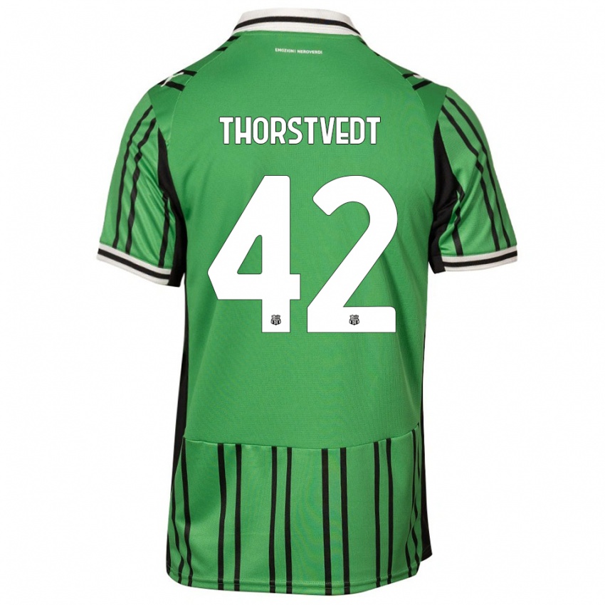 גברים כריסטיאן תורסטבדט #42 ירוק שחור ג'רזי ביתית 2025/26 חולצה קצרה