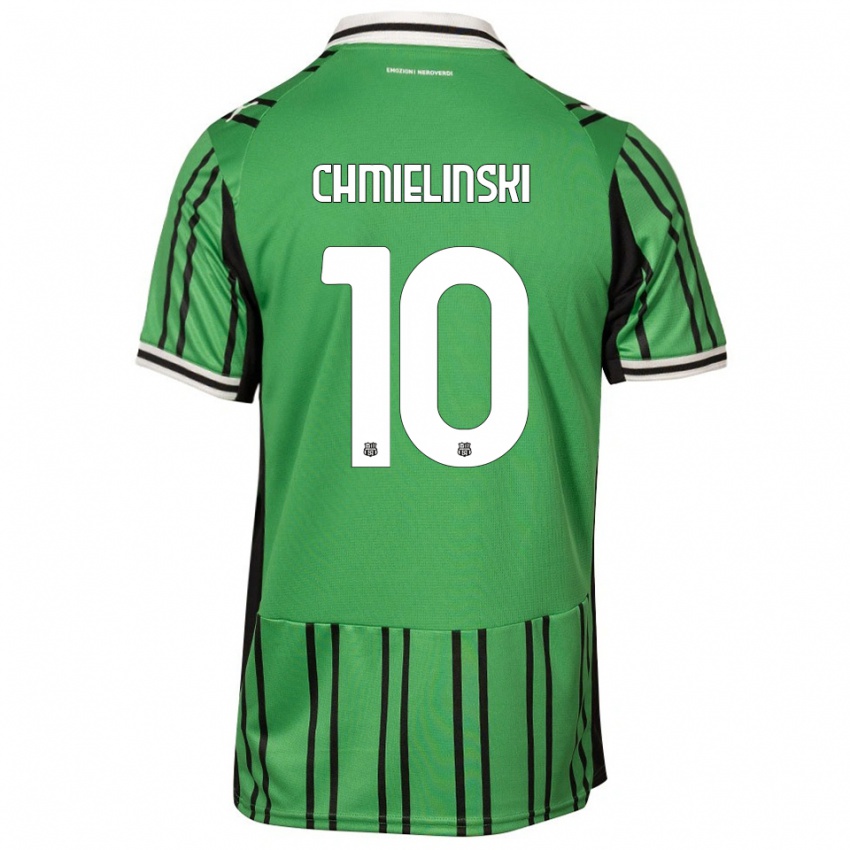 גברים ג'ינה שמלינסקי #10 ירוק שחור ג'רזי ביתית 2025/26 חולצה קצרה