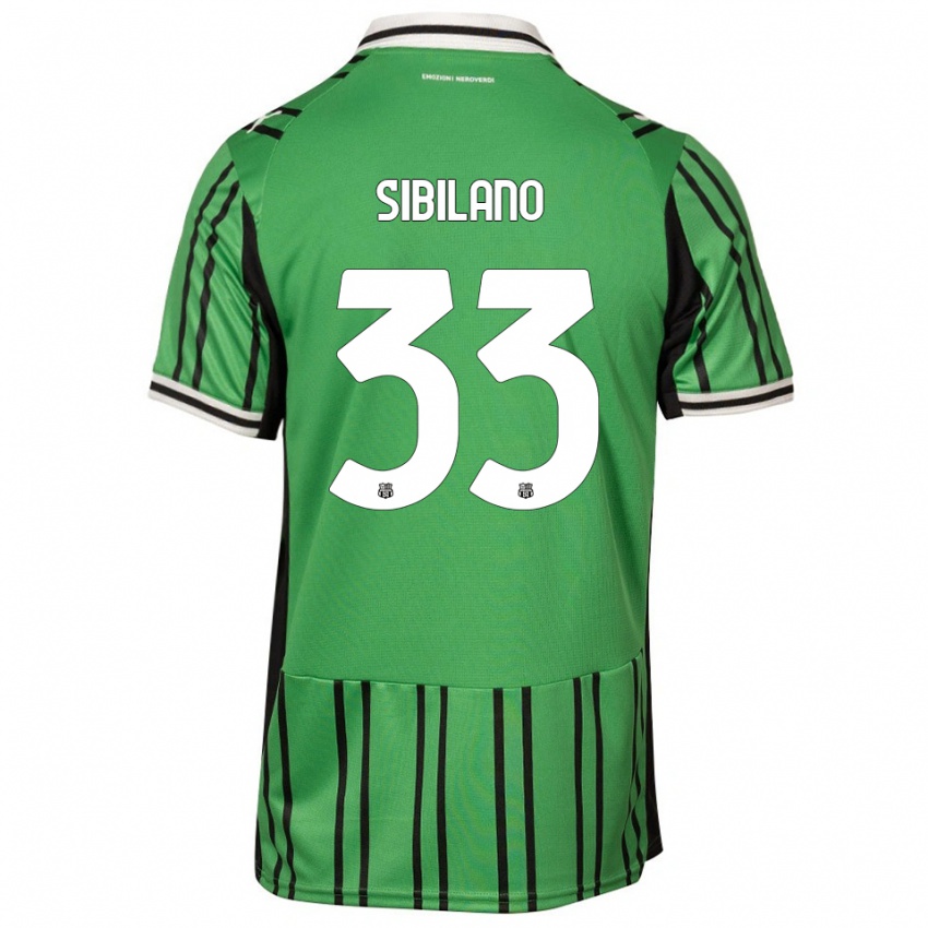 גברים אלסיו סיבילאנו #33 ירוק שחור ג'רזי ביתית 2025/26 חולצה קצרה