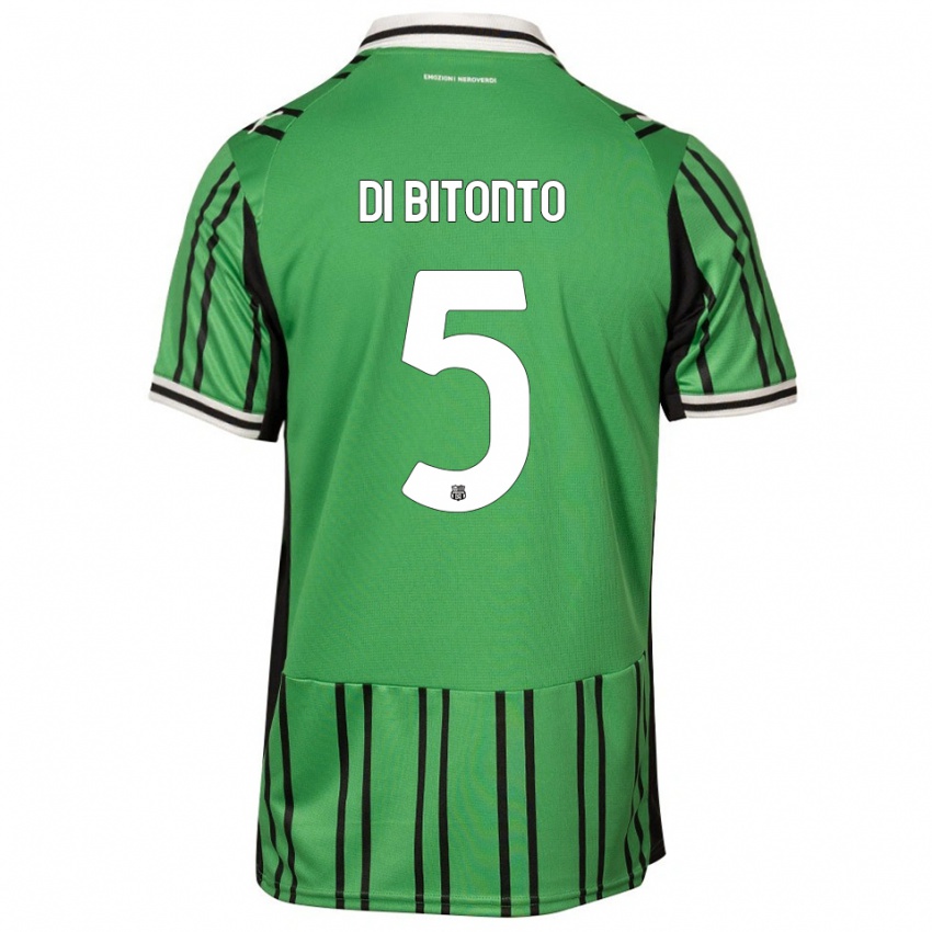 גברים אלסנדרו די ביטונטו #5 ירוק שחור ג'רזי ביתית 2025/26 חולצה קצרה