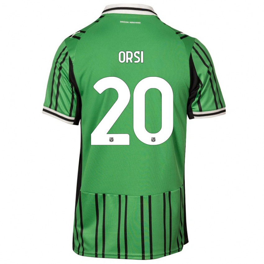 גברים בנדטה אורסי #20 ירוק שחור ג'רזי ביתית 2025/26 חולצה קצרה